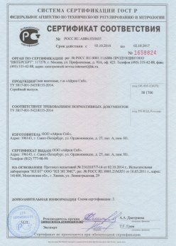2014.10.03 Павловский Посад - Сертификат на сваи винтовые серийный выпуск. ТУ 5817-001-54218155-2014