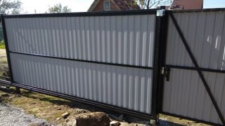 Купить сваи для ворот в Павловский Посад. Заказать ворота на сваях под ключ от 21341 руб